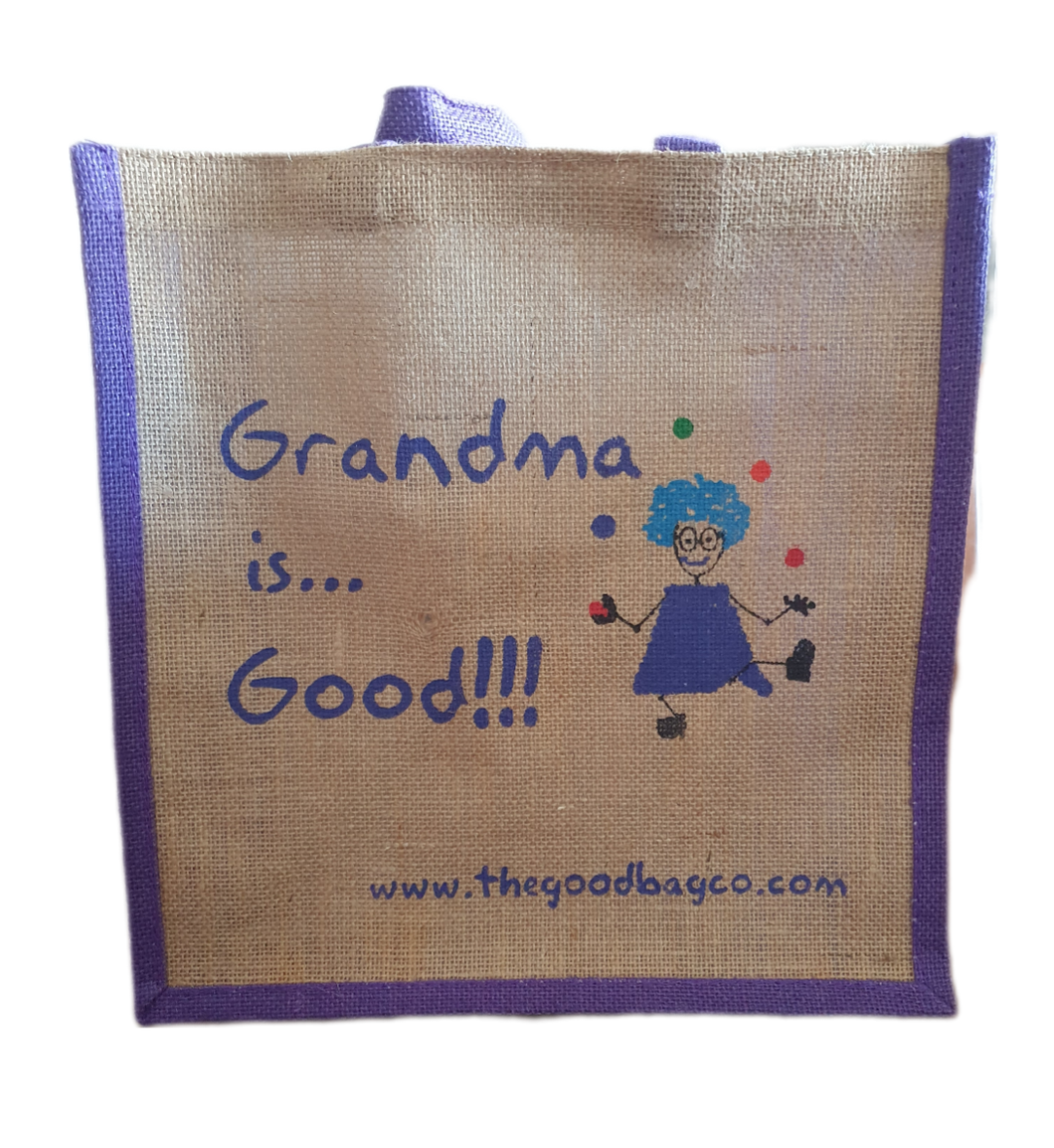 Grandma is good hessian gift bag