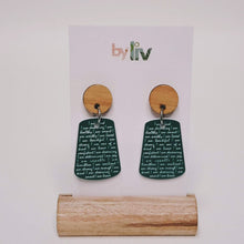 Load image into Gallery viewer, &quot;I Am&quot; Small Dangle Earrings and Affirmation Cards Set
